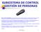 SUBSISTEMA DE CONTROL GESTIÓN DE PERSONAS