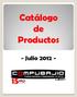 Catálogo de Productos. - Julio 2012 -