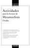 Actividades. Metamorfosis. para la lectura de. Ovidio CLÁSICOS A MEDIDA16