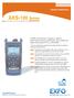 AXS-100 Series OTDR PORTÁTIL. www.exfo.com Mediciones y pruebas para telecomunicaciones