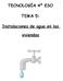 TECNOLOGÍA 4º ESO TEMA 5: Instalaciones de agua en las. viviendas