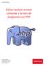 Cómo resolver errores comunes a la hora de programar con PHP