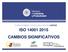 ISO 14001 2015 CAMBIOS SIGNIFICATIVOS