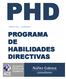 PHD DIRECTIVAS PROGRAMA DE HABILIDADES. Núñez Gabasa consultores CURSO 2013 4ª EDICIÓN