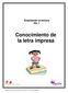 Enseñando la lectura PK-1 Conocimiento de la letra impresa