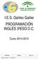 I.E.S. Galileo Galilei PROGRAMACIÓN INGLÉS 3ºESO D.C.
