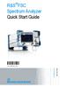 R&S FSC Spectrum Analyzer Quick Start Guide