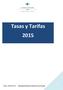 Tasas y Tarifas 2015