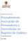 Procedimiento Inscripción de Proveedores y Contratistas en Registro de Codelco