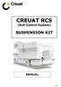 CREUAT RCS (Roll Control System) SUSPENSION KIT MANUAL
