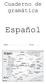 Cuaderno de gramática. Español