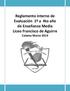 Reglamento interno de Evaluación 1º a 4to año de Enseñanza Media Liceo Francisco de Aguirre Calama Marzo 2014