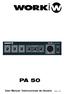 PA 50. User Manual / Instrucciones de Usuario. Rev. 2.0