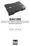 BAK1000 MANUAL DEL PROPIETARIO/INSTALACIÓN Amplificadores de Potencia Móviles