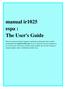 manual ir1025 espa : The User's Guide