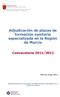 Adjudicación de plazas de formación sanitaria especializada en la Región de Murcia