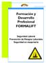 Formación y Desarrollo Profesional FORMALIFT. Seguridad Laboral Prevención de Riesgos Laborales Seguridad en maquinaria
