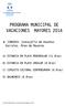 PROGRAMA MUNICIPAL DE VACACIONES MAYORES 2014