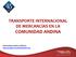 TRANSPORTE INTERNACIONAL DE MERCANCÍAS EN LA COMUNIDAD ANDINA. Marianella Guzmán Gutiérrez mguzman@comunidadandina.org