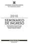 SEMINARIO DE INGRESO