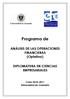 ANÁLISIS DE LAS OPERACIONES FINANCIERAS
