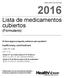 2016 Lista de medicamentos cubiertos