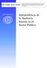 Independencia de la Auditoría Interna en el Sector Público