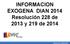 INFORMACION EXOGENA DIAN 2014 Resolución 228 de 2013 y 219 de 2014