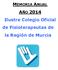 MEMORIA ANUAL AÑO 2014 Ilustre Colegio Oficial de Fisioterapeutas de la Región de Murcia
