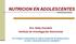 NUTRICION EN ADOLESCENTES