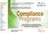 Compliance Programs. 18 Expertos ya han confirmado su participación
