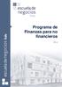 Programa de Finanzas para no financieros