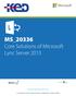 MS_20336 Core Solutions of Microsoft Lync Server 2013
