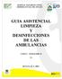 GUIA ASISTE CIAL LIMPIEZA Y DESI FECCIO ES DE LAS AMBULA CIAS HOSPITAL AZARETH I IVEL EMPRESA SOCIAL DEL ESTADO CODIGO GPMASCE002-19