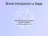 Breve introducción a Sage. Miguel Angel Marco Buzunariz PyConEs Zaragoza 8 de Noviembre de 2014
