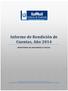 Informe de Rendición de Cuentas, Año 2014