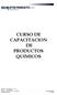 CURSO DE CAPACITACION DE PRODUCTOS QUIMICOS