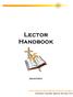 Lector Handbook. Spanish Edition. Holy Name of Jesus Roman Catholic Church. 245 Prospect Park West, Brooklyn, New York 11215