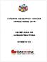 INFORME DE GESTION TERCER TRIMESTRE DE 2014 SECRETARIA DE INFRAESTRUCTURA
