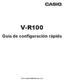 V-R100. Guía de configuración rápida
