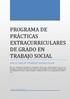 PROGRAMA DE PRÁCTICAS EXTRACURRICULARES DE GRADO EN TRABAJO SOCIAL