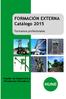 FORMACIÓN EXTERNA Catálogo 2015