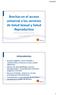 Brechas en el acceso universal a los servicios de Salud Sexual y Salud Reproductiva Ministerio de Salud Pública del Ecuador