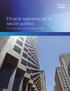 Eficacia operativa en el sector público. 10 recomendaciones para reducir costes
