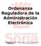 Ordenanza Reguladora de la Administración Electrónica