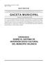 Ordenanza sobre El Sistema de Inversión Socio Cultural del Municipio Valencia. CUESTIONES LOCALES Nº 2 (2002) ISSN: 1317-6269 DOCUMENTOS