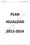CEIP PRÁCTICAS PLAN DE IGUALDAD 2013-2014 PLAN IGUALDAD