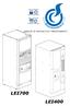 CERT. N 9105 BNVD UNI EN ISO 9001: 2000 CERT. N 9191 BNVN UNI EN ISO 14001:2004 MANUAL DE INSTALACION Y MANTENIMENTO LEI700 LEI400