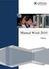 Manual Word 2010. Tablas