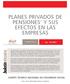 PLANES PRIVADOS DE PENSIONES 1 Y SUS EFECTOS EN LAS EMPRESAS